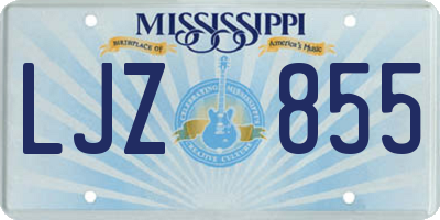 MS license plate LJZ855
