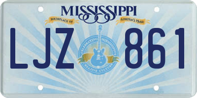 MS license plate LJZ861
