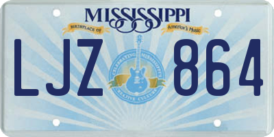 MS license plate LJZ864
