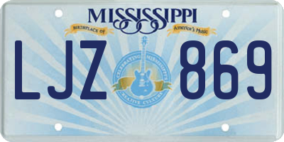 MS license plate LJZ869