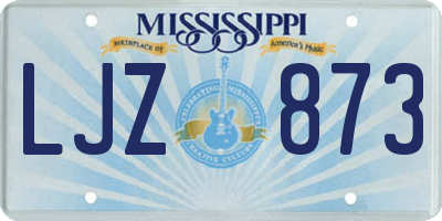 MS license plate LJZ873