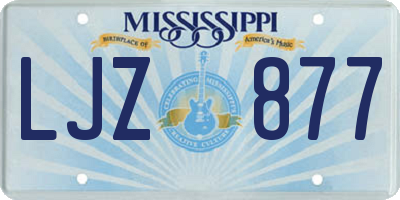 MS license plate LJZ877