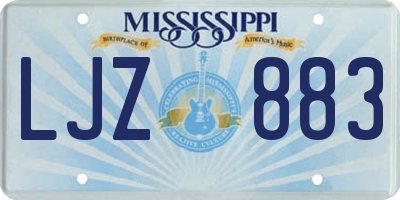 MS license plate LJZ883