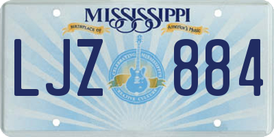 MS license plate LJZ884