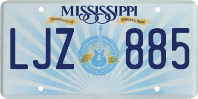 MS license plate LJZ885