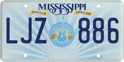 MS license plate LJZ886