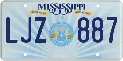 MS license plate LJZ887