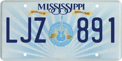 MS license plate LJZ891