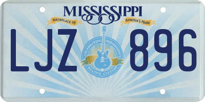 MS license plate LJZ896