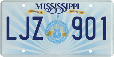 MS license plate LJZ901