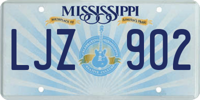 MS license plate LJZ902