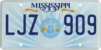 MS license plate LJZ909
