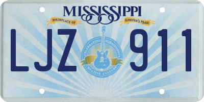 MS license plate LJZ911