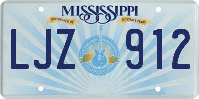 MS license plate LJZ912