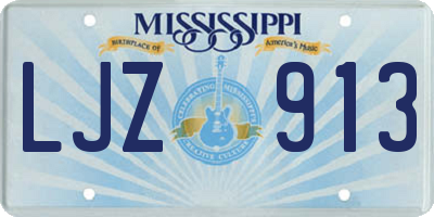 MS license plate LJZ913