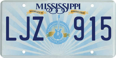 MS license plate LJZ915