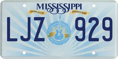 MS license plate LJZ929