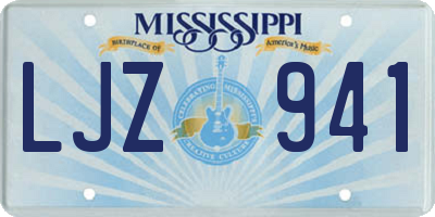 MS license plate LJZ941