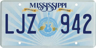 MS license plate LJZ942