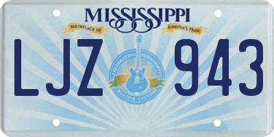 MS license plate LJZ943