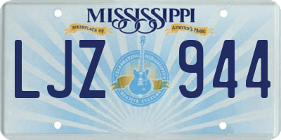 MS license plate LJZ944