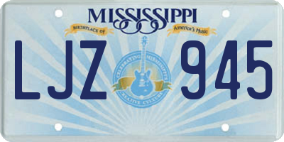 MS license plate LJZ945