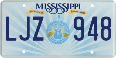 MS license plate LJZ948