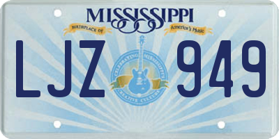 MS license plate LJZ949