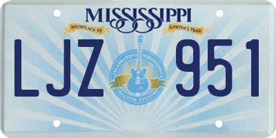 MS license plate LJZ951