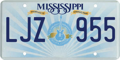 MS license plate LJZ955