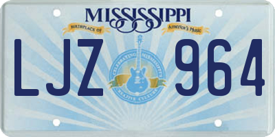 MS license plate LJZ964