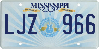 MS license plate LJZ966