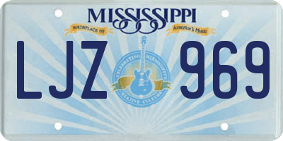 MS license plate LJZ969