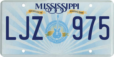 MS license plate LJZ975
