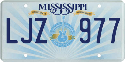 MS license plate LJZ977