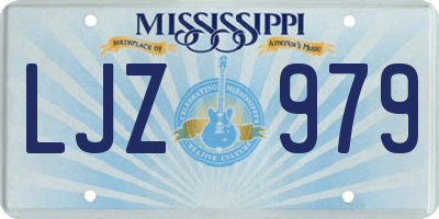 MS license plate LJZ979