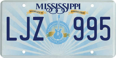 MS license plate LJZ995