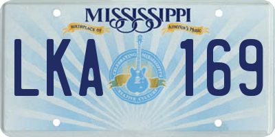 MS license plate LKA169