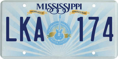 MS license plate LKA174