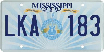 MS license plate LKA183
