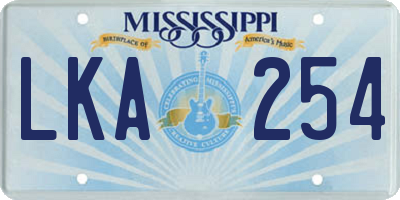 MS license plate LKA254