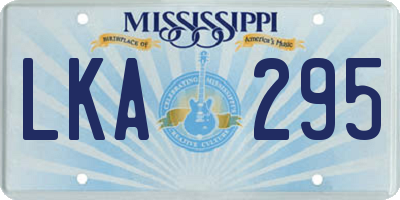 MS license plate LKA295