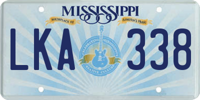 MS license plate LKA338