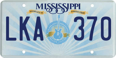MS license plate LKA370