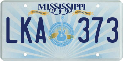 MS license plate LKA373