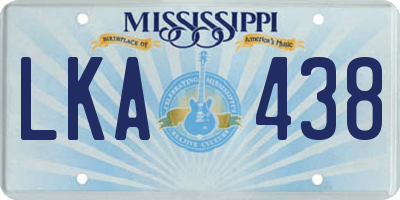 MS license plate LKA438