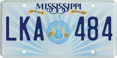 MS license plate LKA484