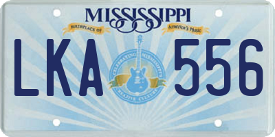 MS license plate LKA556