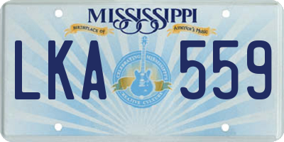 MS license plate LKA559