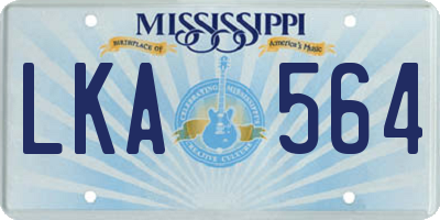 MS license plate LKA564